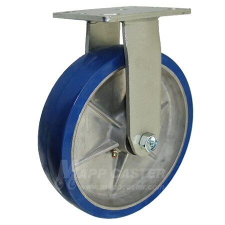 Mapp Caster 8"X2" Polyurethane on Aluminum Wheel Rigid Caster - 1,250 Lbs Cap 1463P7B820R